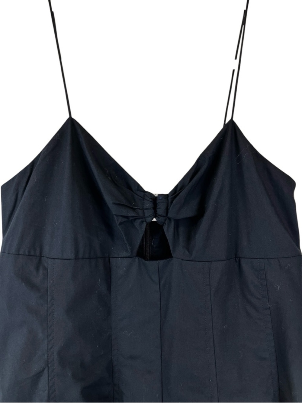 NEW Banana Republic Black Bandeau Midi Dress Pleated 100% Cotton Sz 4 NWT - Picture 7 of 16